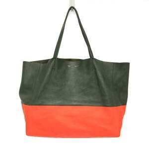 Celine Two-Tone Horizontal Cabas Leather Tote